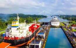 The Panama Canal uses freshwater from two local lakes to fill the locks through which vessels cross from the Atlantic Ocean to the Pacific and vice versa